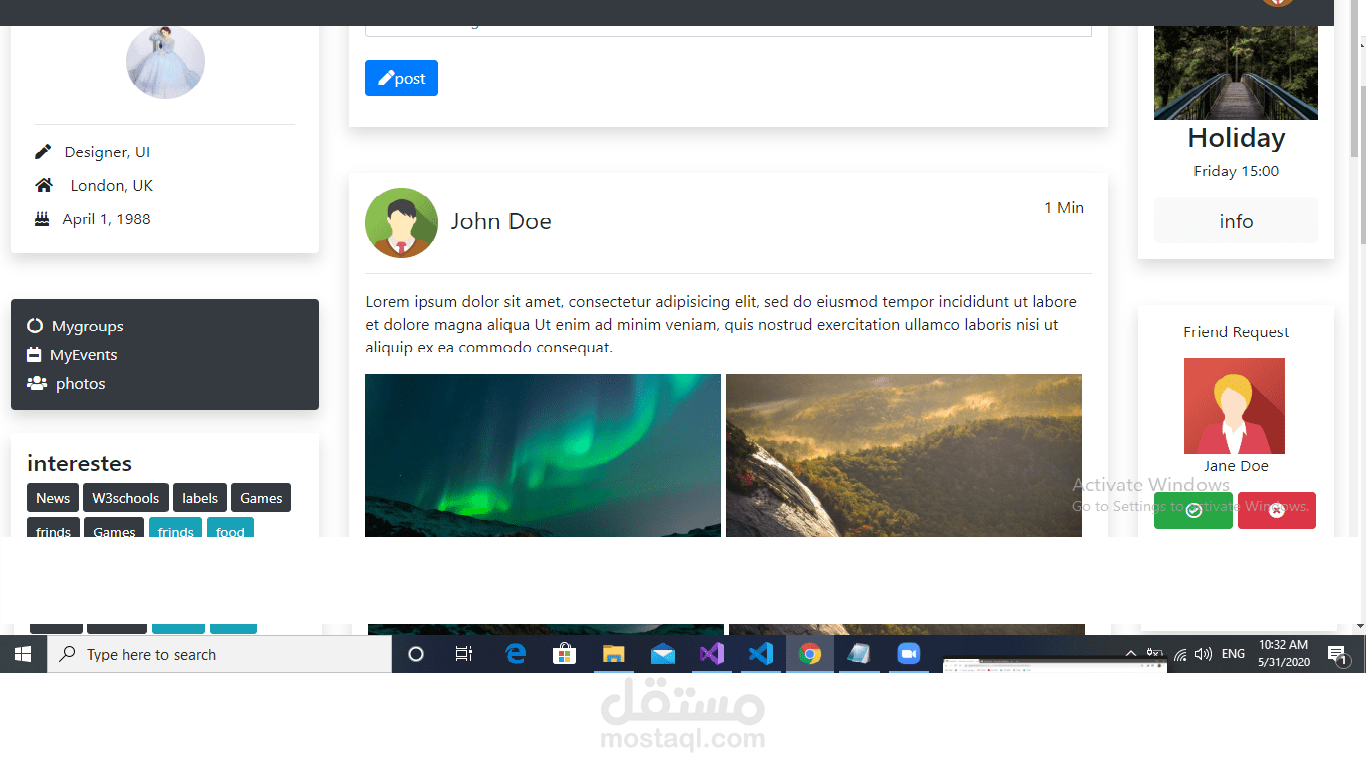 Bootstrap project