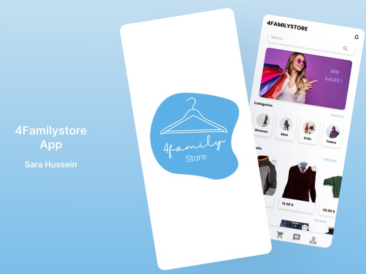 تصميم متجر ملابس | 4Familystore App
