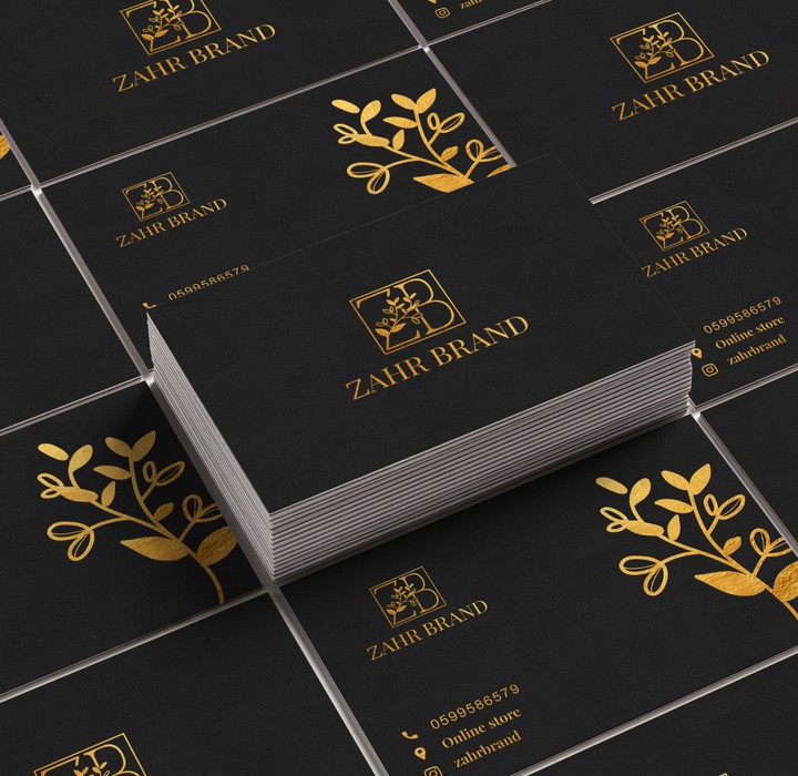 Visual identity design for ZAHR BRAND