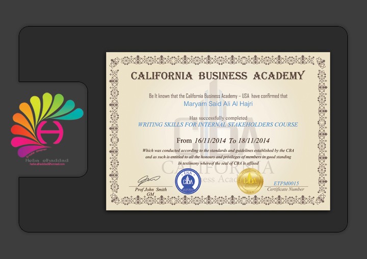 Certificates design