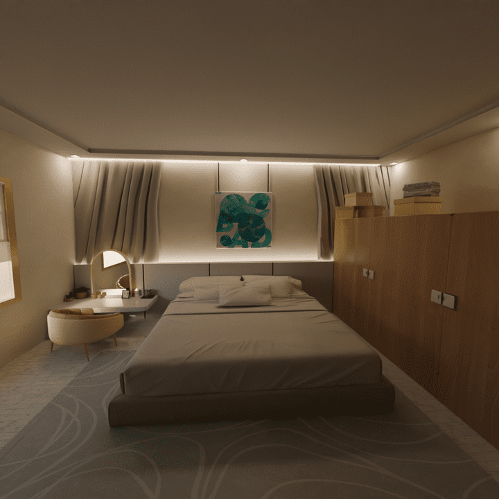 3D AVRG BEDROOM LOOK