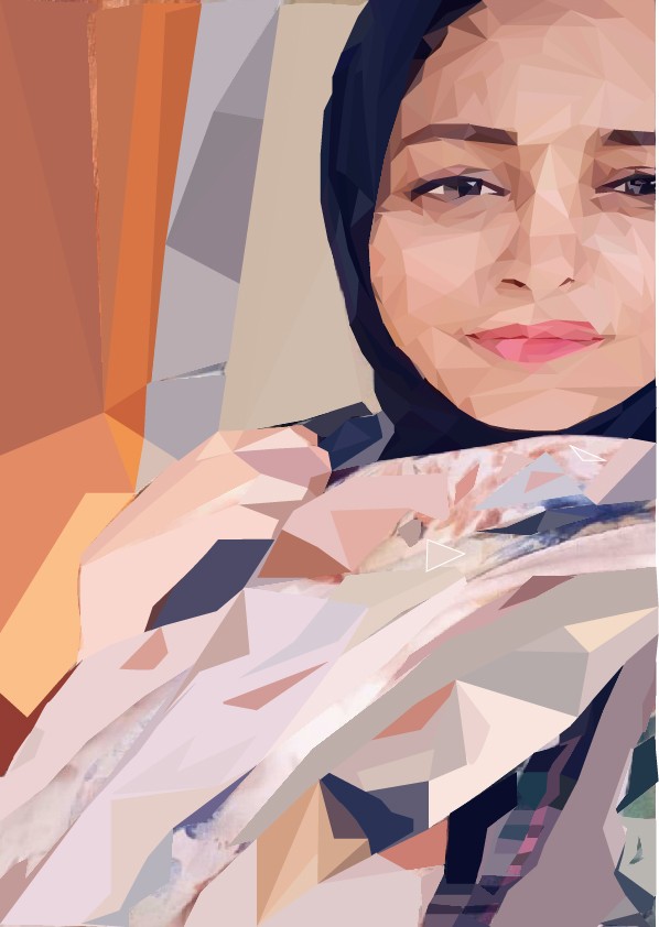 بورترية low poly art