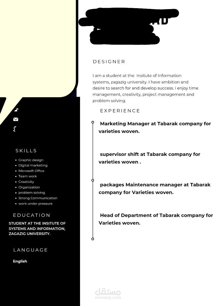 سيرة ذاتية احترافية (Cv)