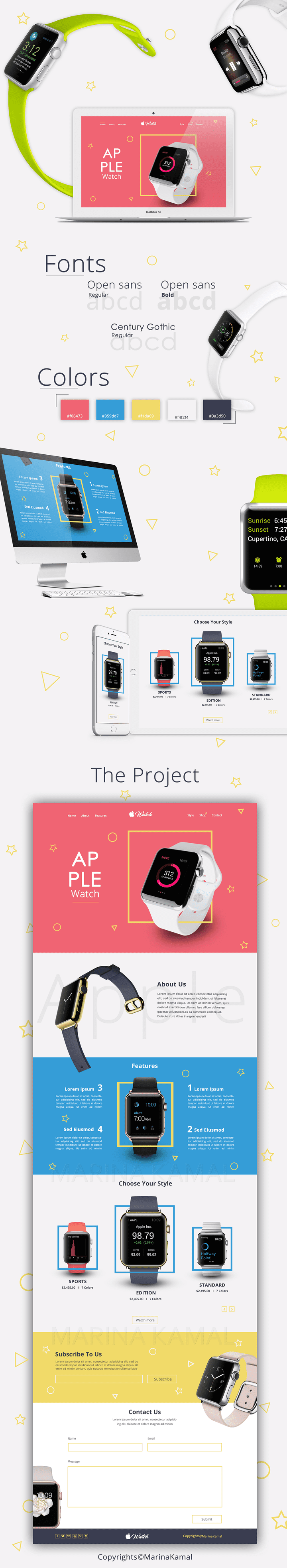 UI Website Design (minimalist apple watch website).