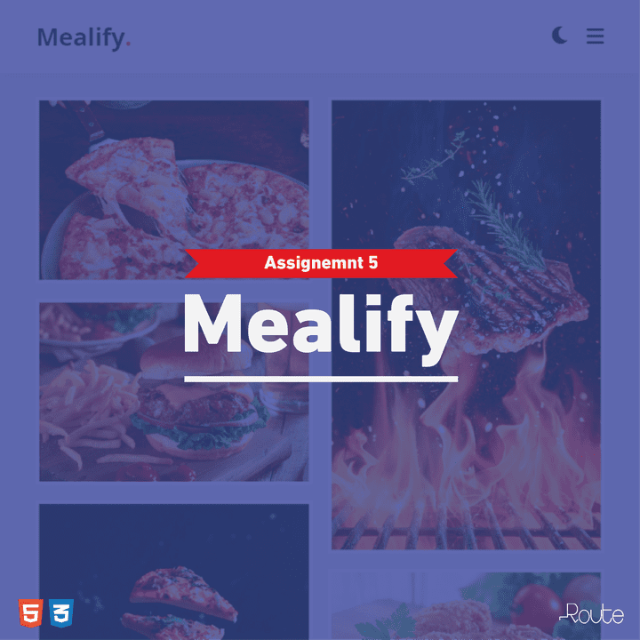 تصميم الموقع الاكتروني Mealify متجاوب  - Responsive Front End Mealify Website