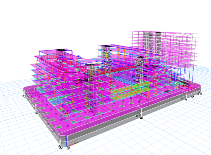 Structural design of Mall and hotel