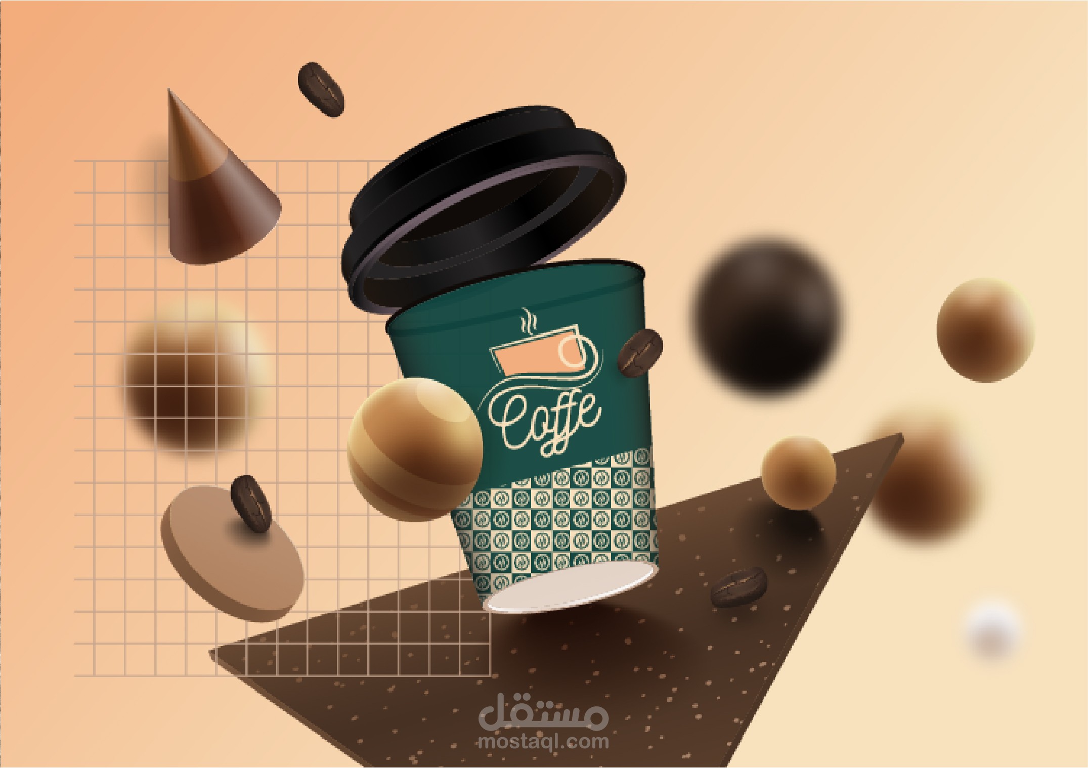 Design an identity for a cafe called Coffe