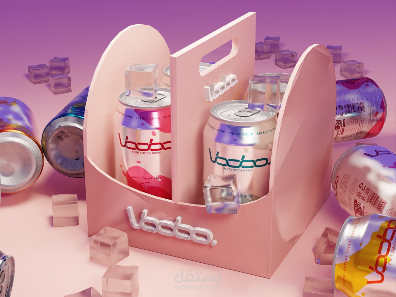 VODOO soda drink identity &logo and packaging | مستقل