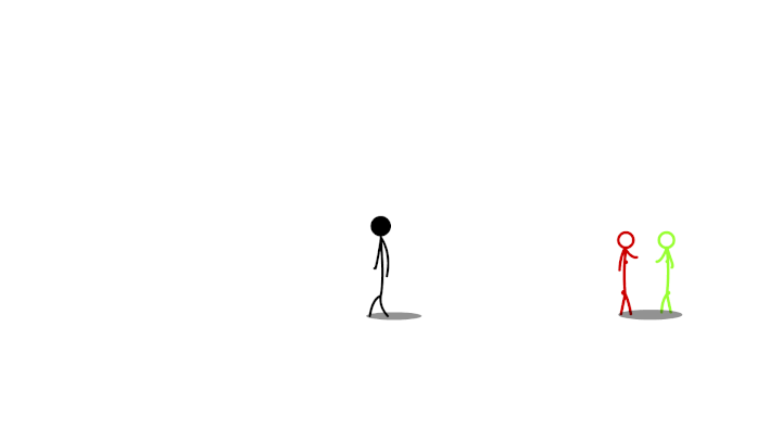 2D Animated Moving Stickman Figure