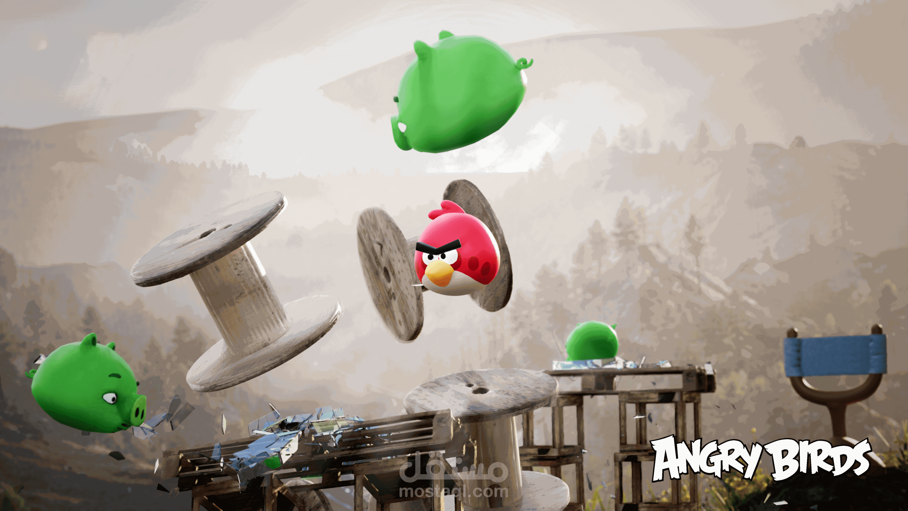 Angry Birds فيديو ثلاثي الأبعاد