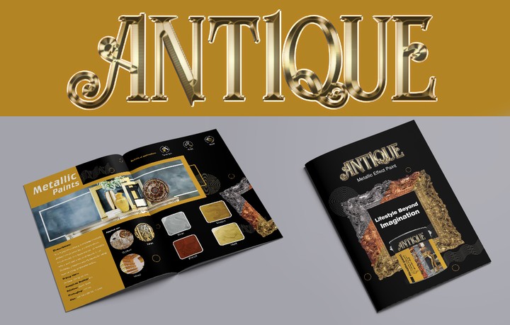 Antique gold brochure