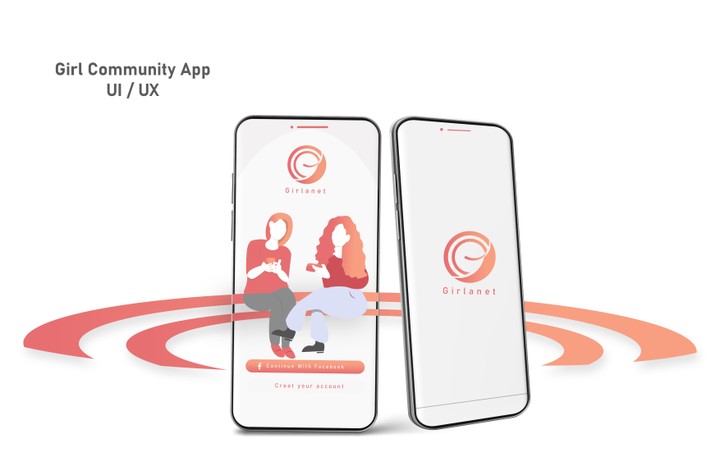 Girlanet app design UI/UX