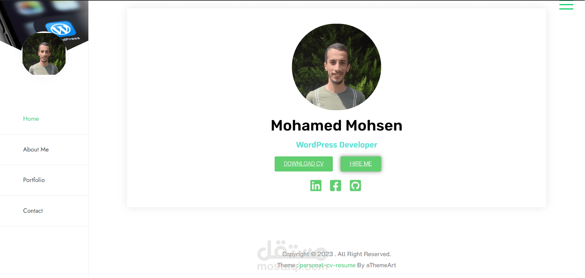 موقع CV بالووردبرس