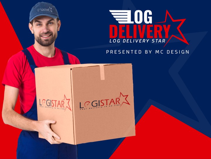 تصميم هوية بصرية لشركة توصيل Log Delivery Star