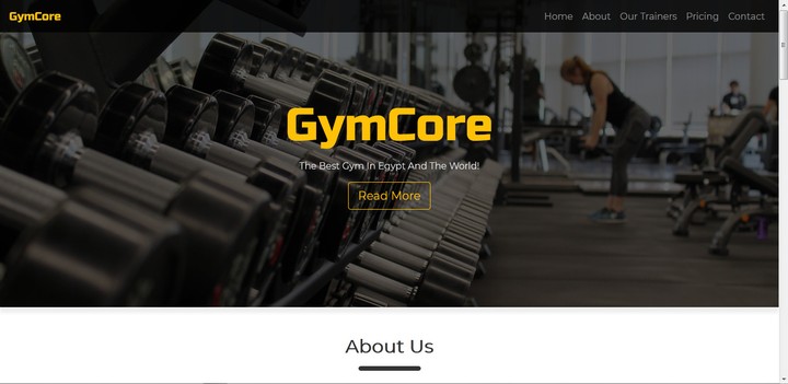 GymCore Gym Site