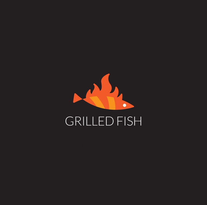 Grilled fish logo desgin