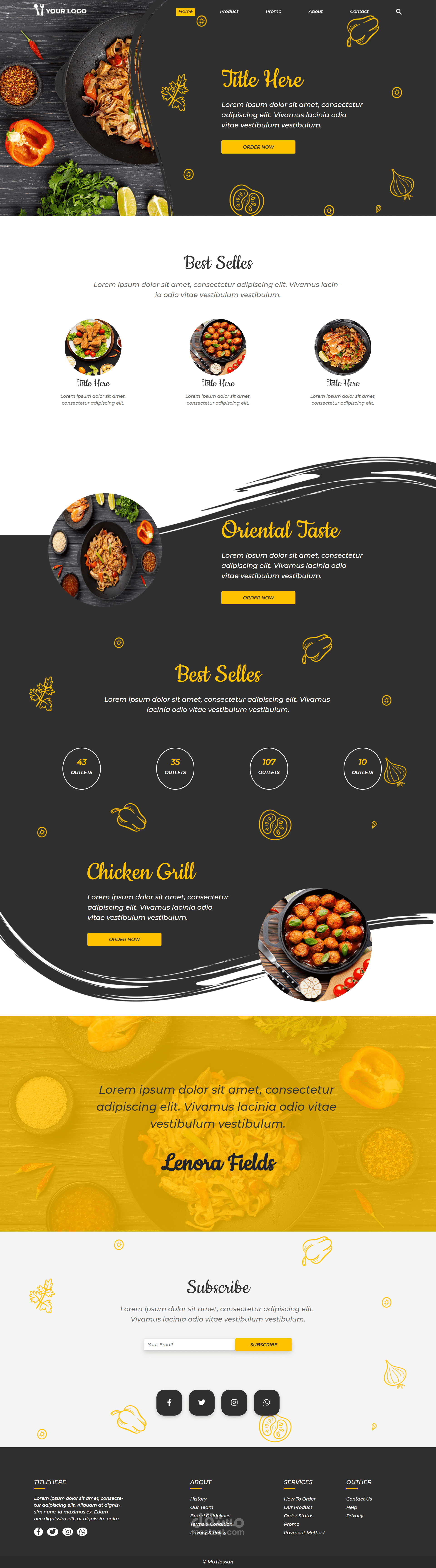 Resturant Site  & موقع مأكولات