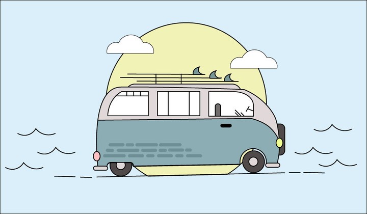 Hippie-Surf-Van