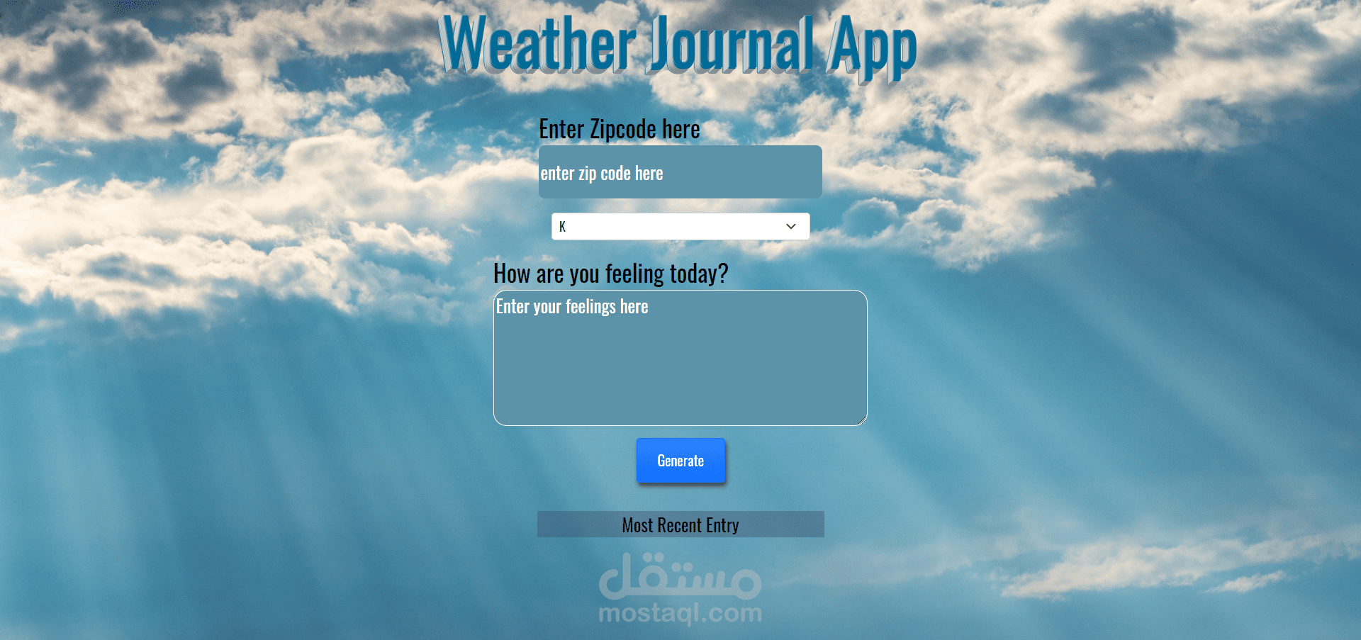 Weather Journal App