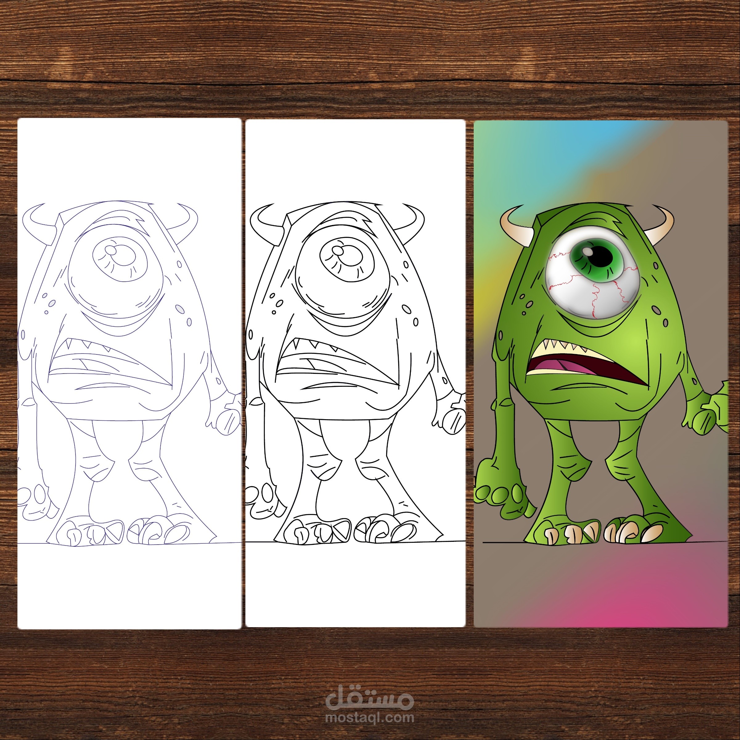 Drawing And Painting Mike Wazowski