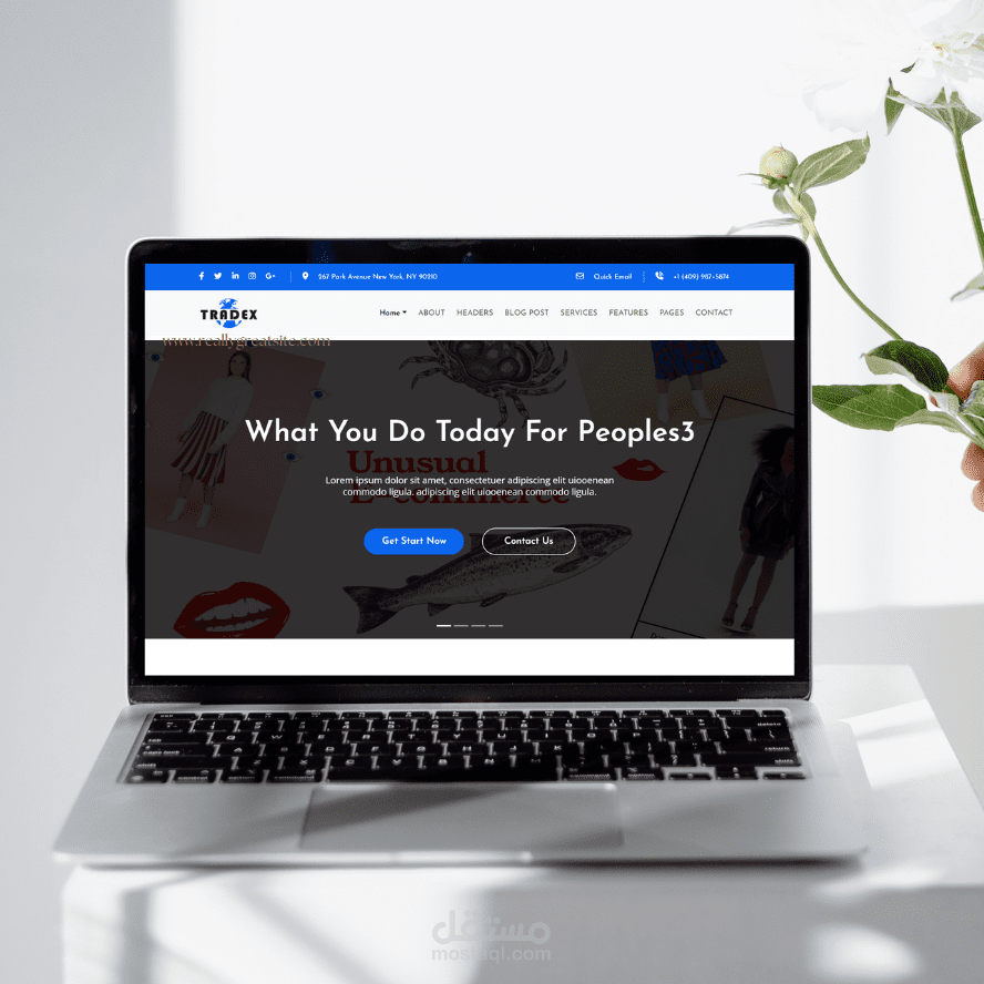 تنفيذ صفحة هبوط احترافية لموقع تجاري باستخدام HTML , Css, Bootstrap