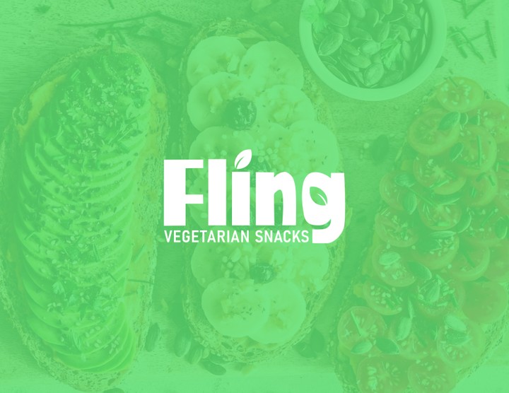 تصميم هوية بصرية لبراند Fling مختص في تقديم وجبات خفيفة نباتية صحية