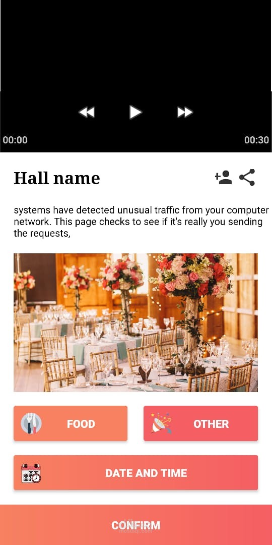 Hall registration app