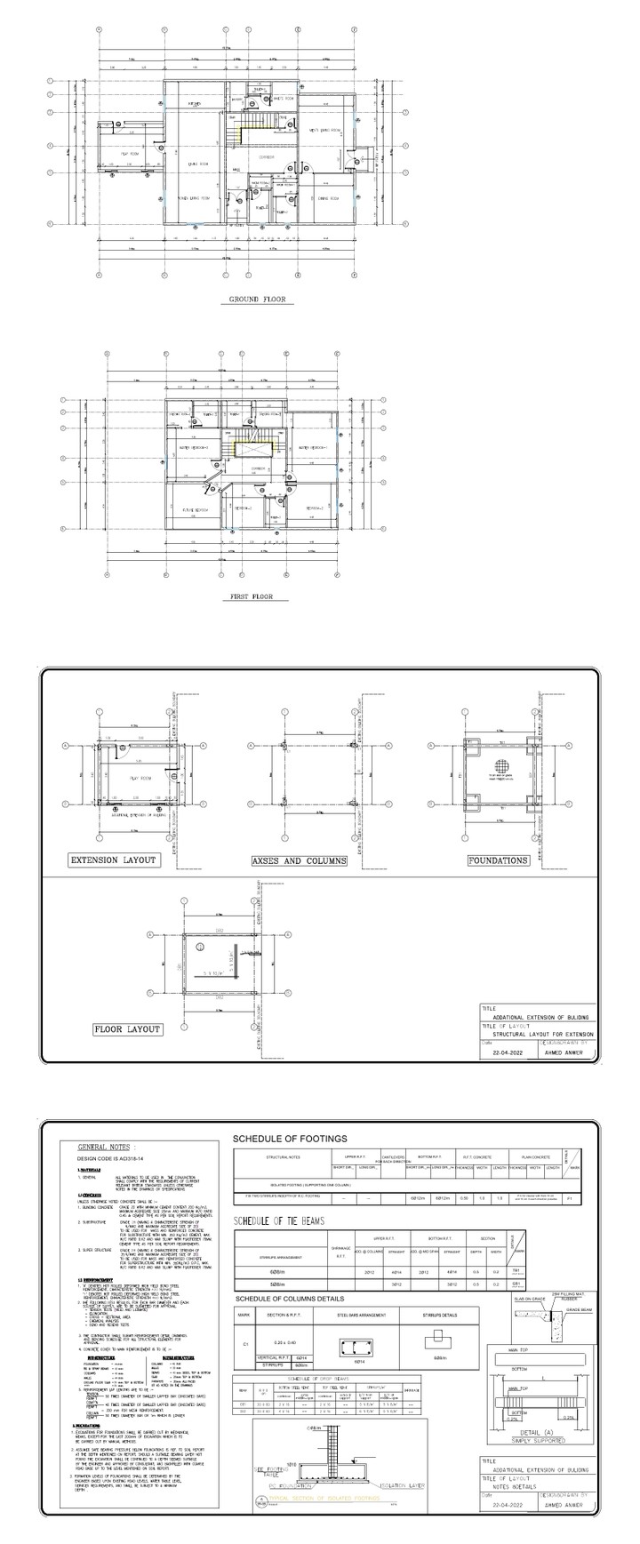 دراسة وإعداد المخططات المعمارية والانشائية لملحق تم إنشائه لفيلا [Precast/ عناصر سابقة الصب]