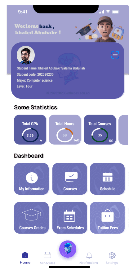 Electronic guide for students