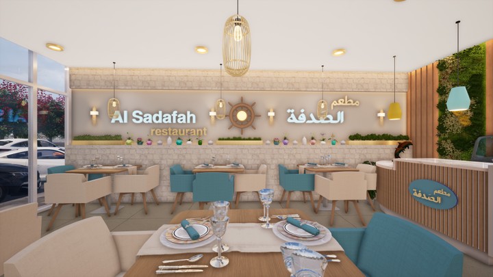 تصميم مطعم مأكولات بحرية في جيزان بالسعودية