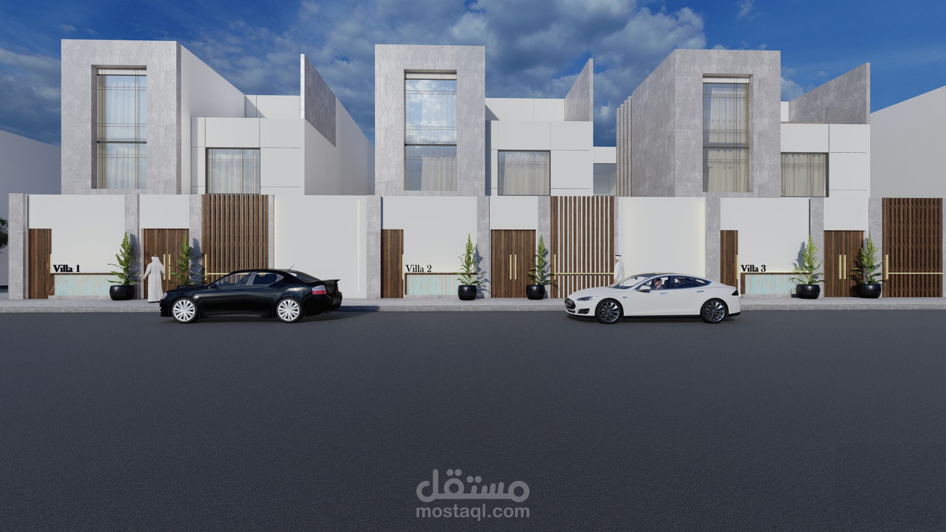 تصميم معماري وواجهة للمشروع