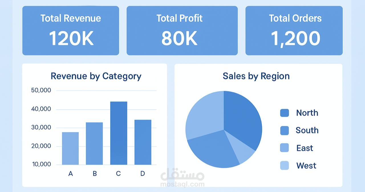 Power BI Mockup – Business Insights Dashboard