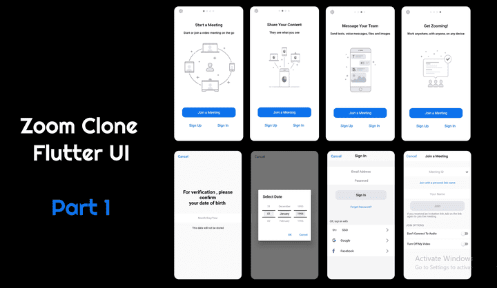 Zoom clone flutter app