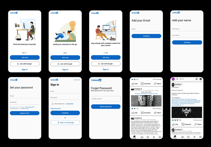 LinkedIn Clone Flutter App