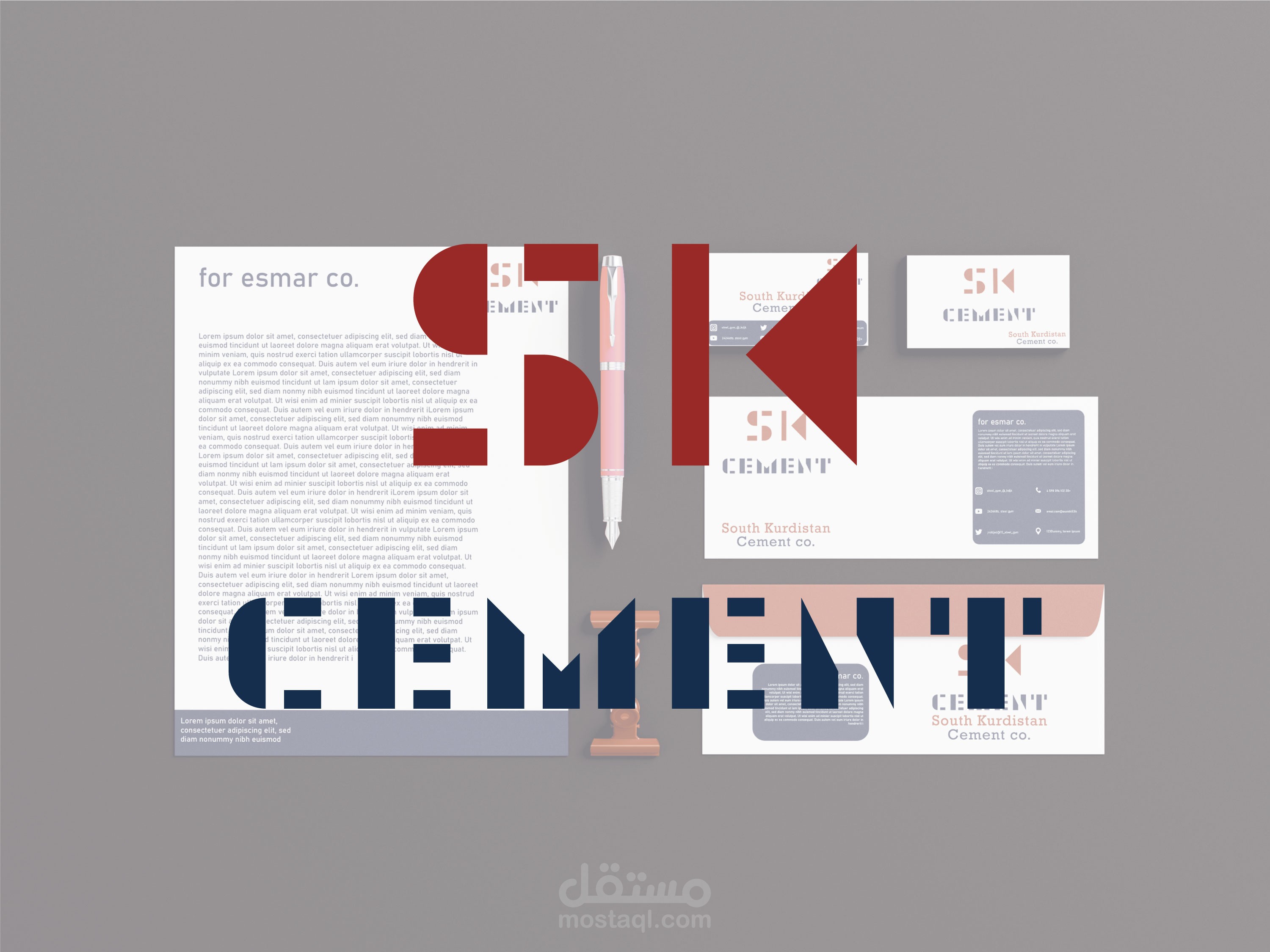 sk cement logo desgin