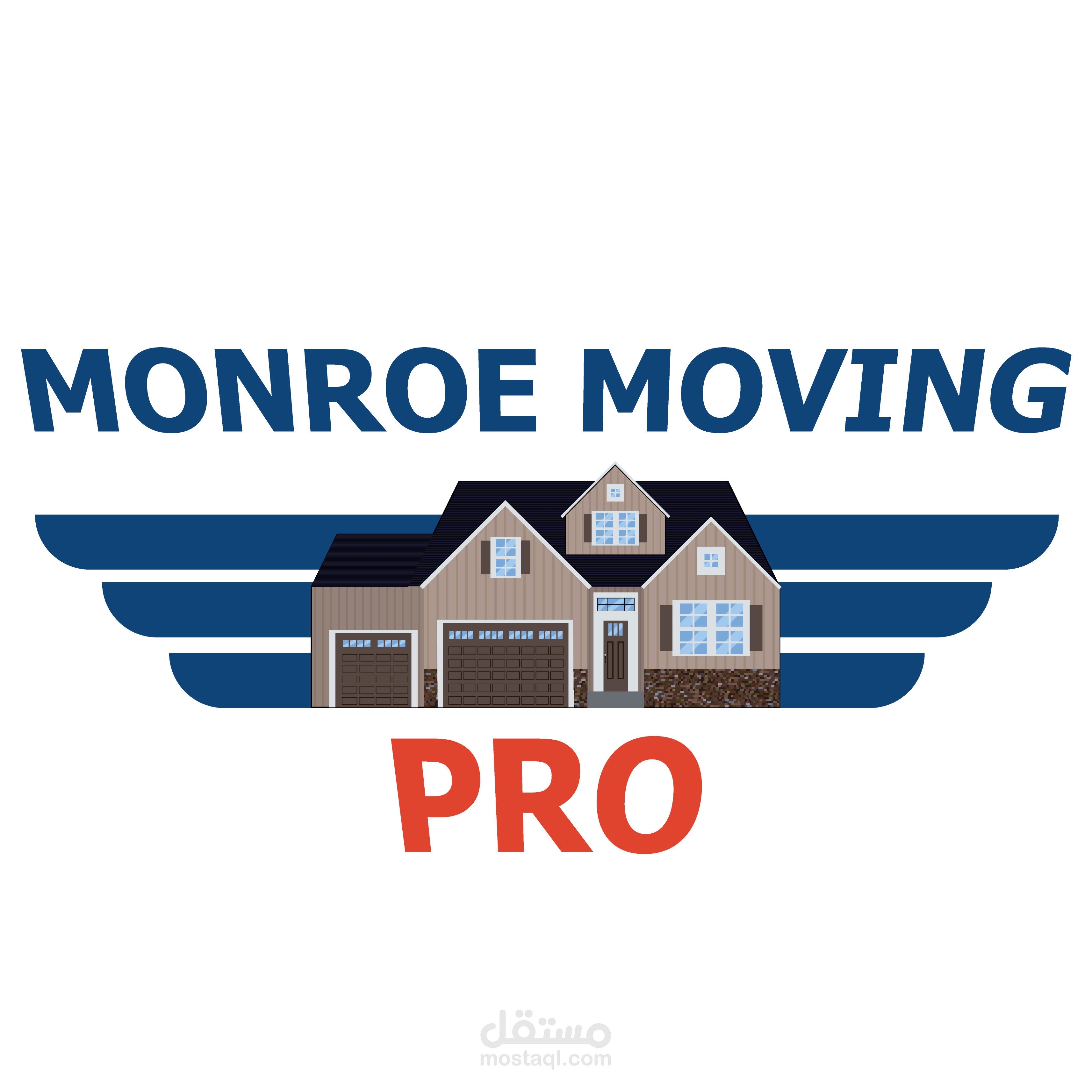 monroe moving pro logo design