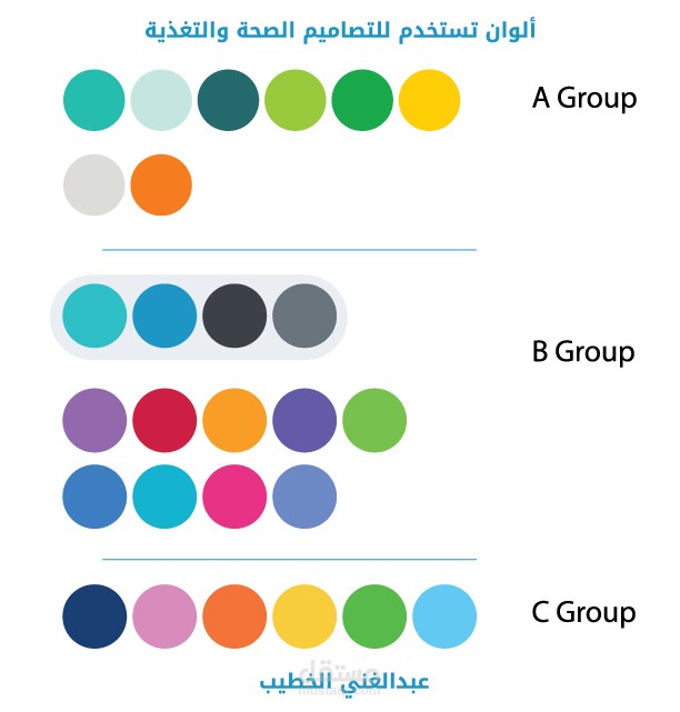 تصميم ألوان لمجالات الصحة والتغذية