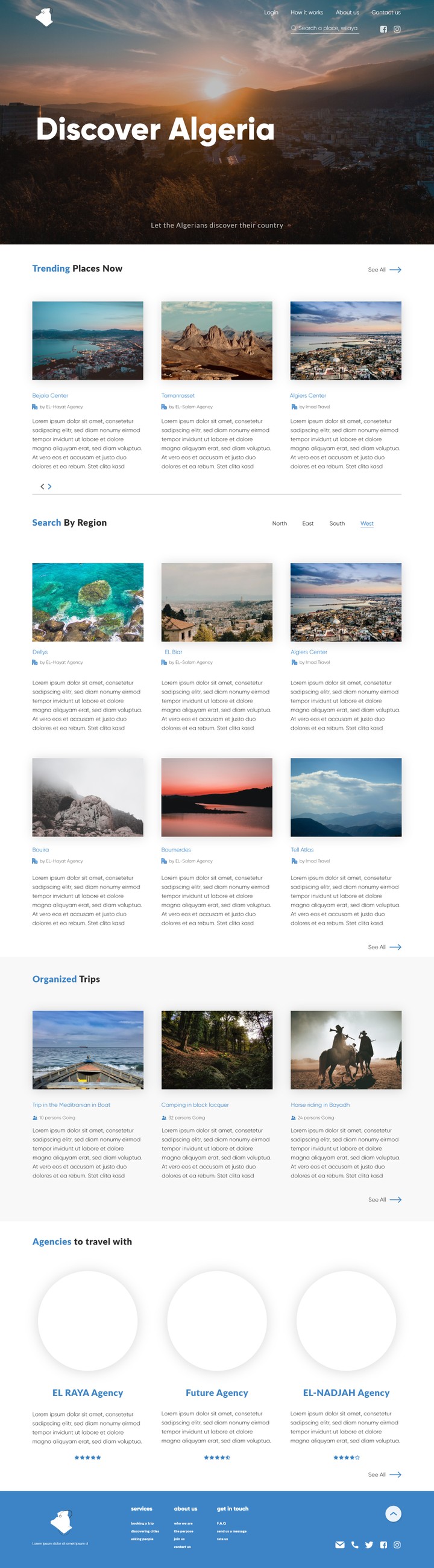 Discover Algeria website concept