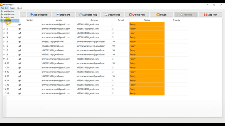 Desktop Application using SMTP , Python3 , PyQt5 , SQLite , MongoDB , HTML5 , CSS3