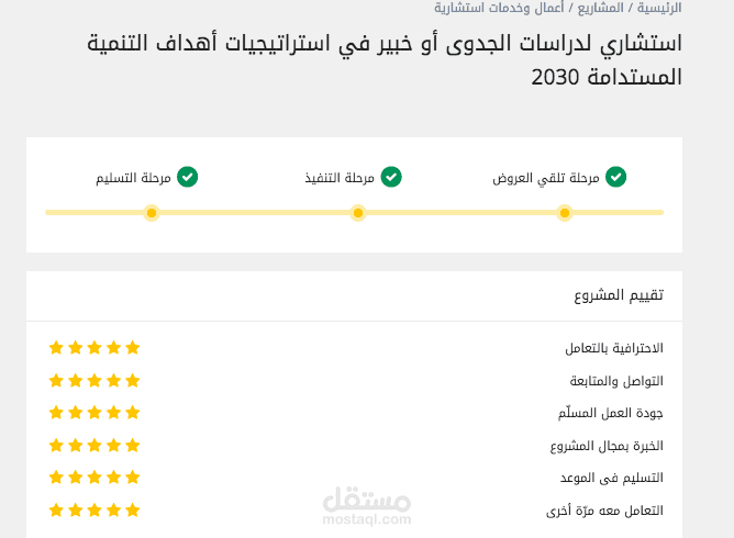 درسة جدوى و خبير في استراتيجيات أهداف التنمية المستدامة 2030