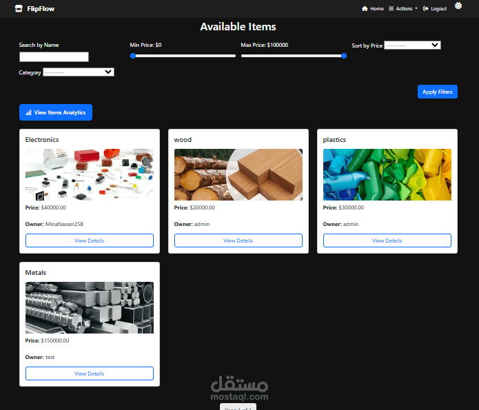 Django online market place