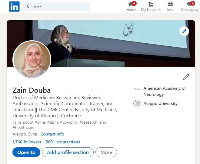 حسابي على لينكدإن LinkedIn