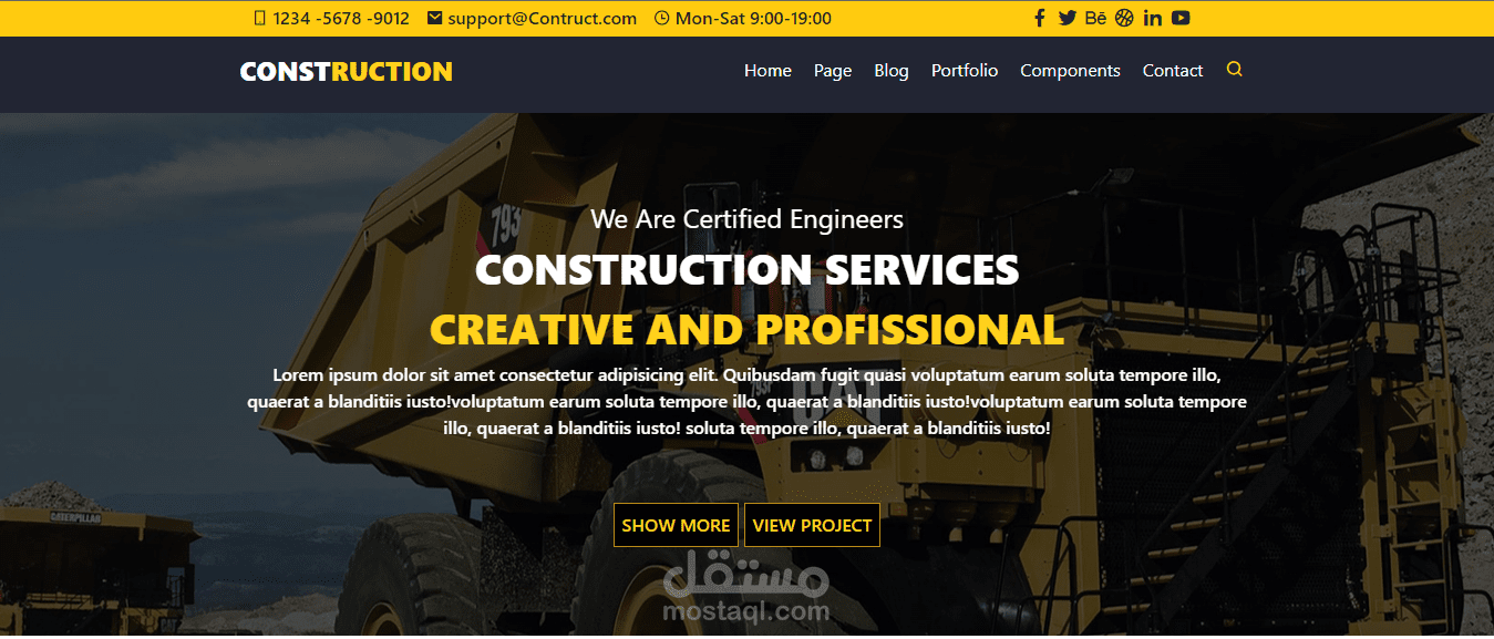 construction landing page