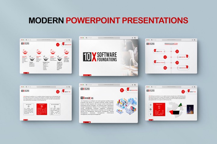 عرض تقديمي Powerpoint  لشركة 10x بالامارات