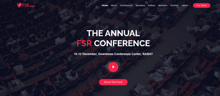 management platform Conferences laravel/vuejs