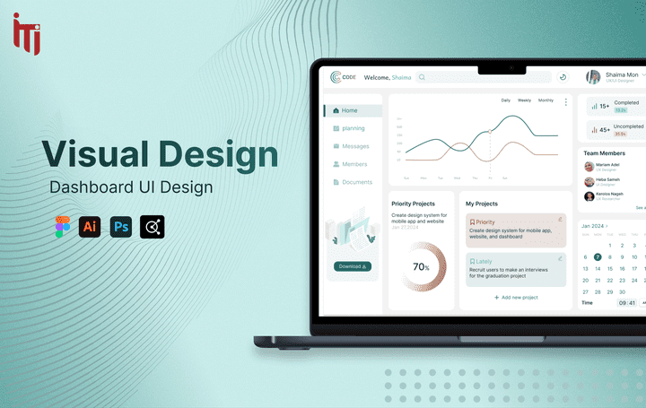 تصميم لوحة قيادة dashboard