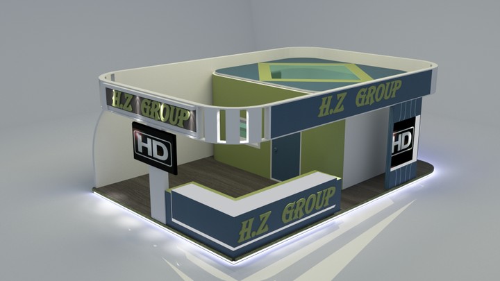 تصميم كشك معرض Exhibition Booth 3D model