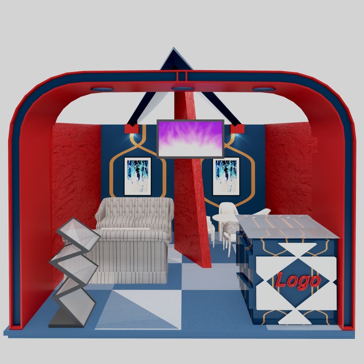 تصميم كشك معرض Exhibition Booth 3D model