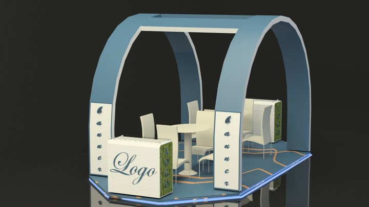 تصميم كشك معرض Exhibition Booth 3D model