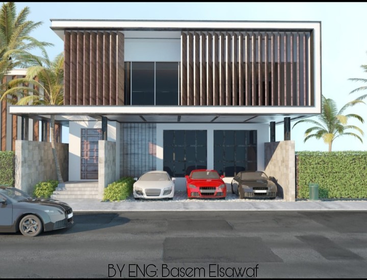 Modern Villa 3Dmax, V-ray, Photoshop